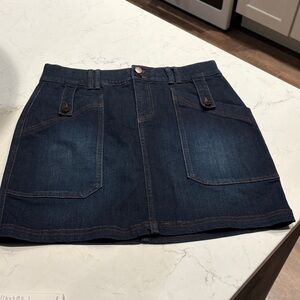 Democracy “Ab”solution” dark stretch denim‎ skirt